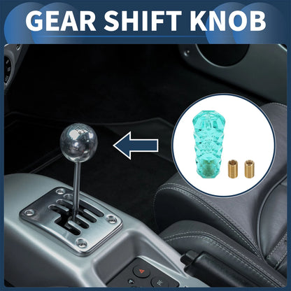 Crystal Gear Shift Knob with 2 Adapters for Universal Fit (10cm)