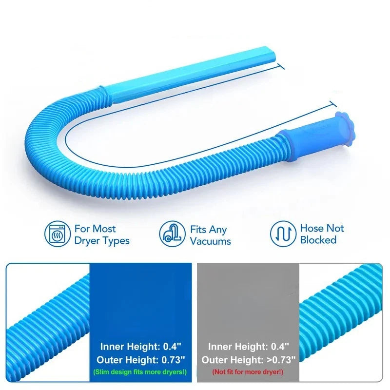 Vacuum Hose Attachment for Dryer Vent Cleaning and Lint Removal