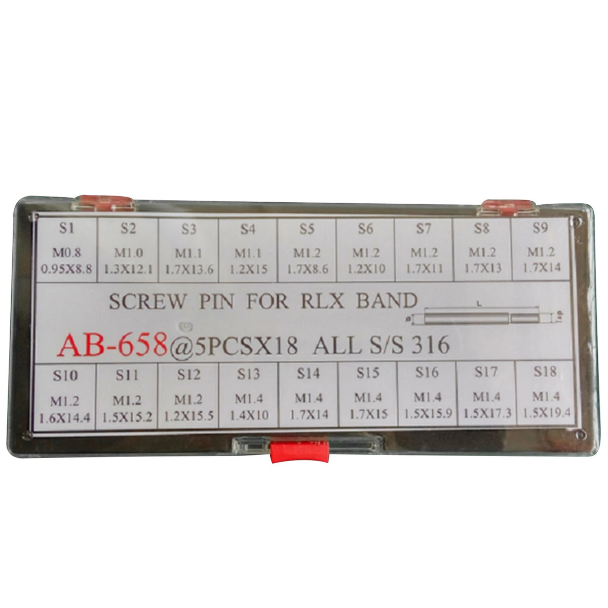 90-Pack Stainless Steel Screw Pins Links for Rolex E
