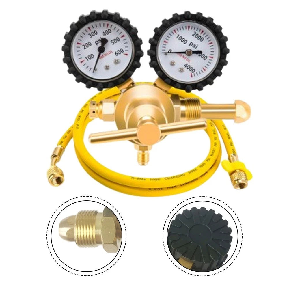 Industrial Brass Nitrogen Pressure Regulator G58 with CGA580 and Hose