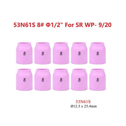 10pcs Nozzle Gas Lens Cups for Welding Torch #8 1/2" 25.5mm