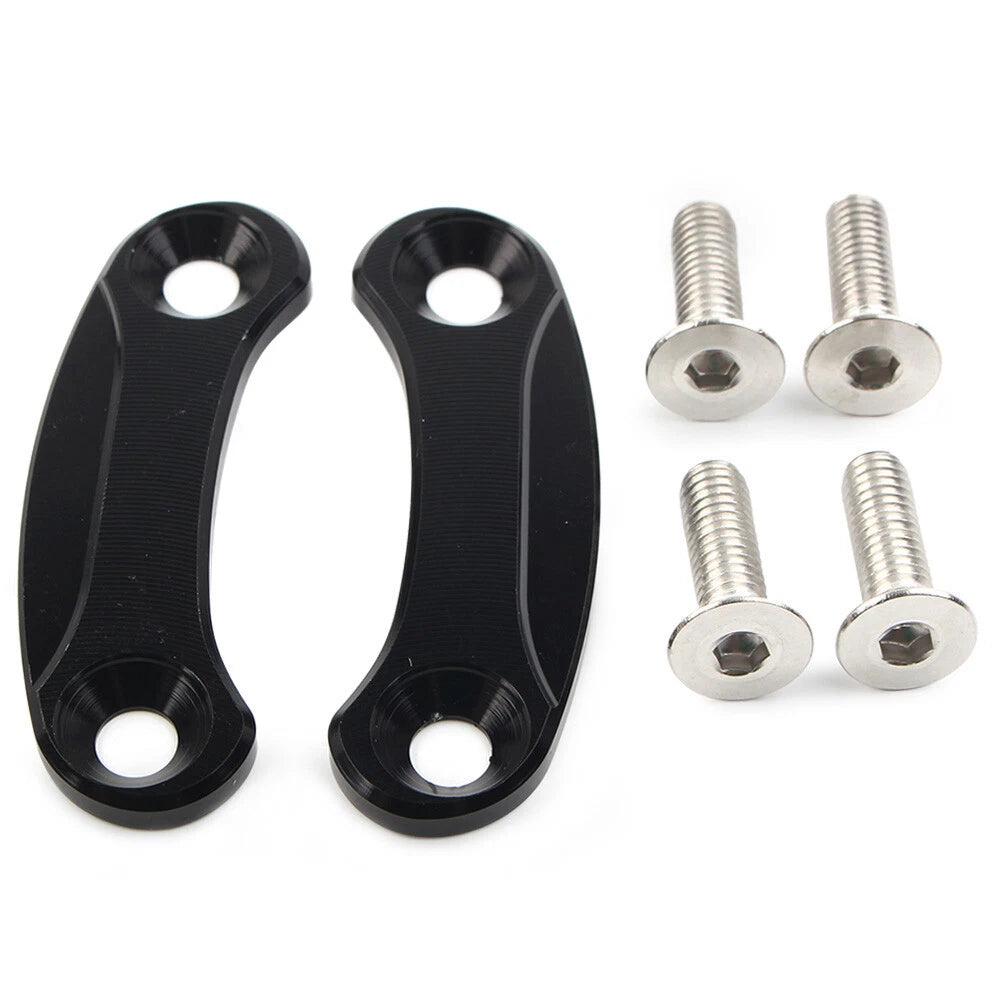 Rearview Mirror Block Off Base Plates for Kawasaki ZX-10R (2016–2021) BLACK
