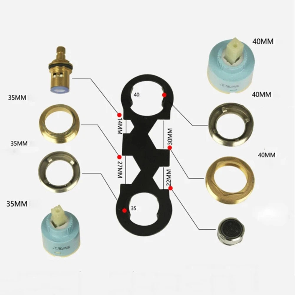Metal Faucet Aerator Wrench for Shower Hose Installation