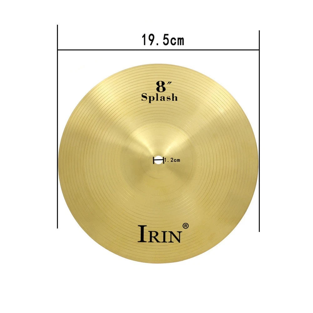 Set of 5 Brass Cymbals (8, 10, 12, 14, 16 Inch)