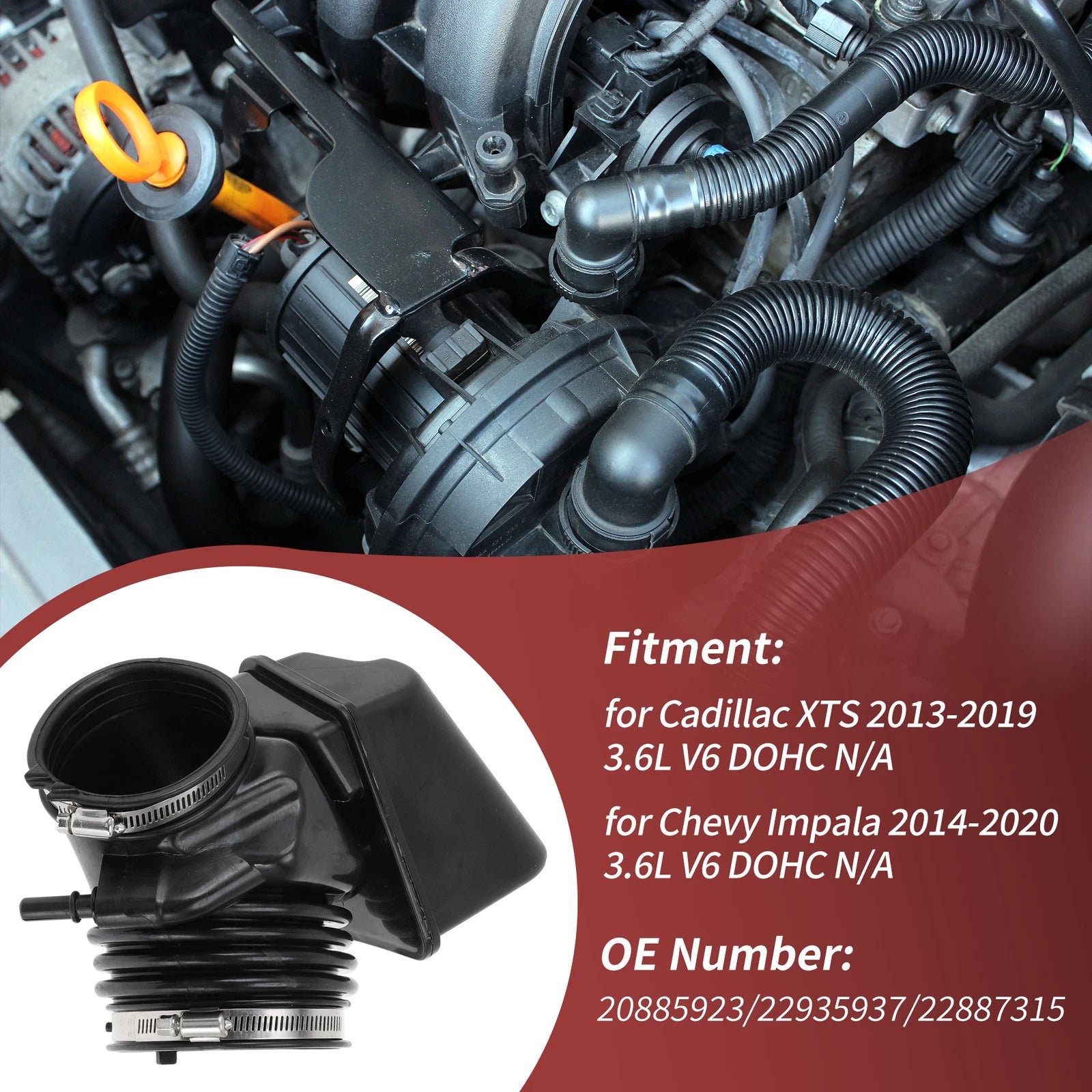 Intake Hose Replacement for Cadillac XTS 3.6L V6 2014-2019 1 Piece