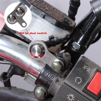 CNC Dual Momentary Push Button Switch for Motorcycle (LED)
