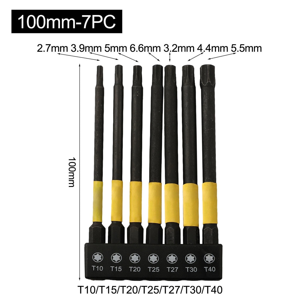 Hex Shank Screwdriver Bits Set of 10 HRC60