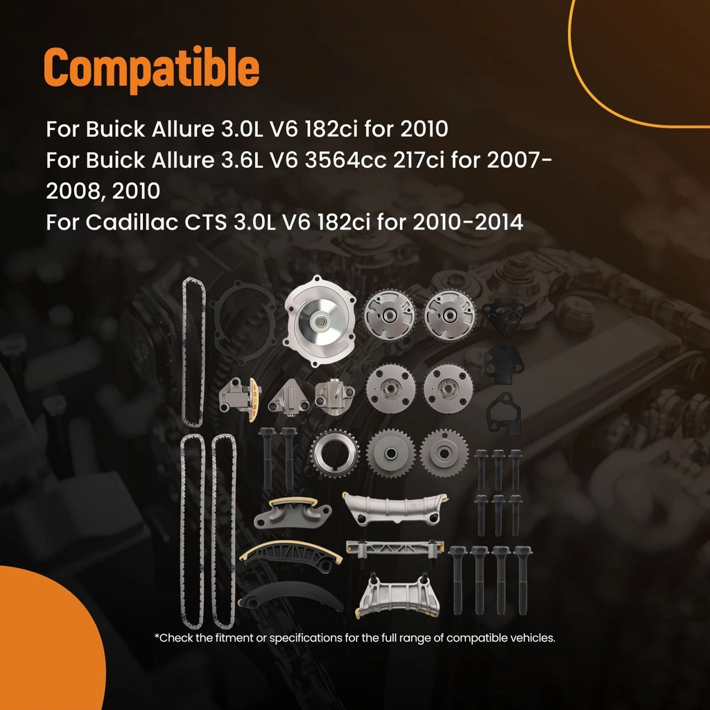 Engine Timing Chain Kit with Water Pump for Buick Enclave 3.6L V6 (2008–2021)
