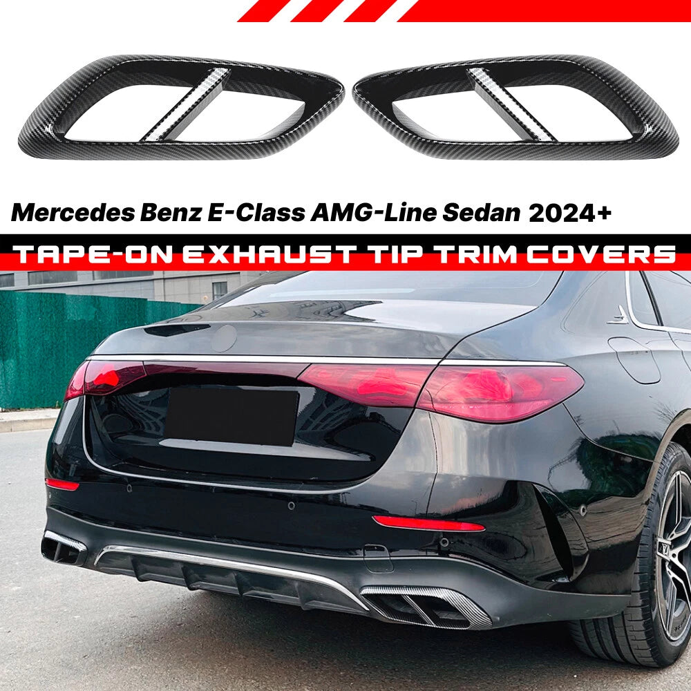 Carbon Look Rear Exhaust Muffler Pipe Tip for Benz E-Class W214