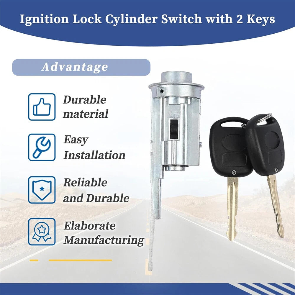 Ignition Lock Cylinder Switch for Toyota (2 Keys) 69052-34040, 89703-33070