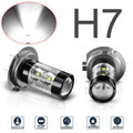 2X H7 LED Bulbs 160W 6000K for