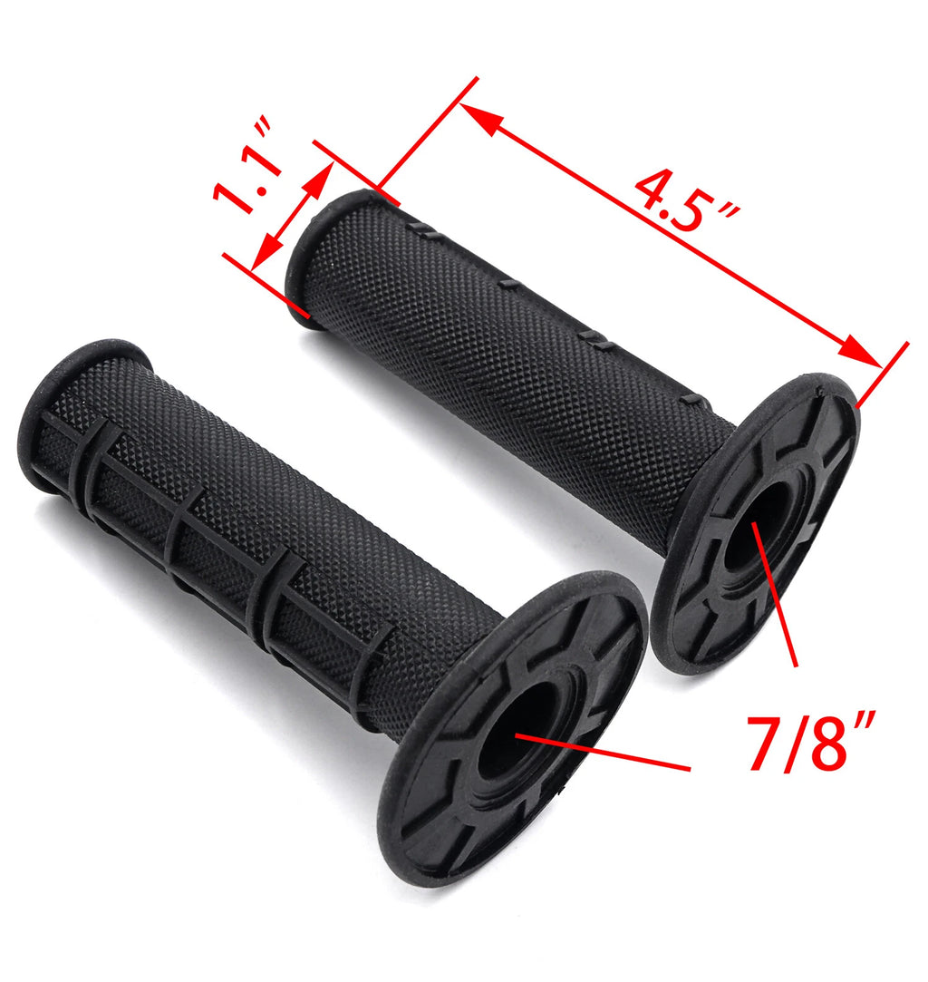 7/8" Handle Bar End Grip for Universal Motorcycle (POE, Gel, Black)