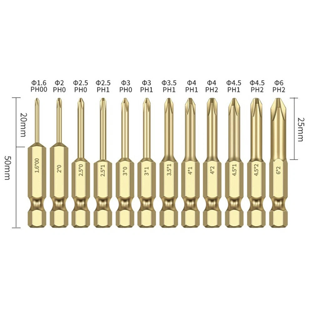 50mm Hex Screwdriver Bit for Electric and Hand Tools (PH00 PH2)