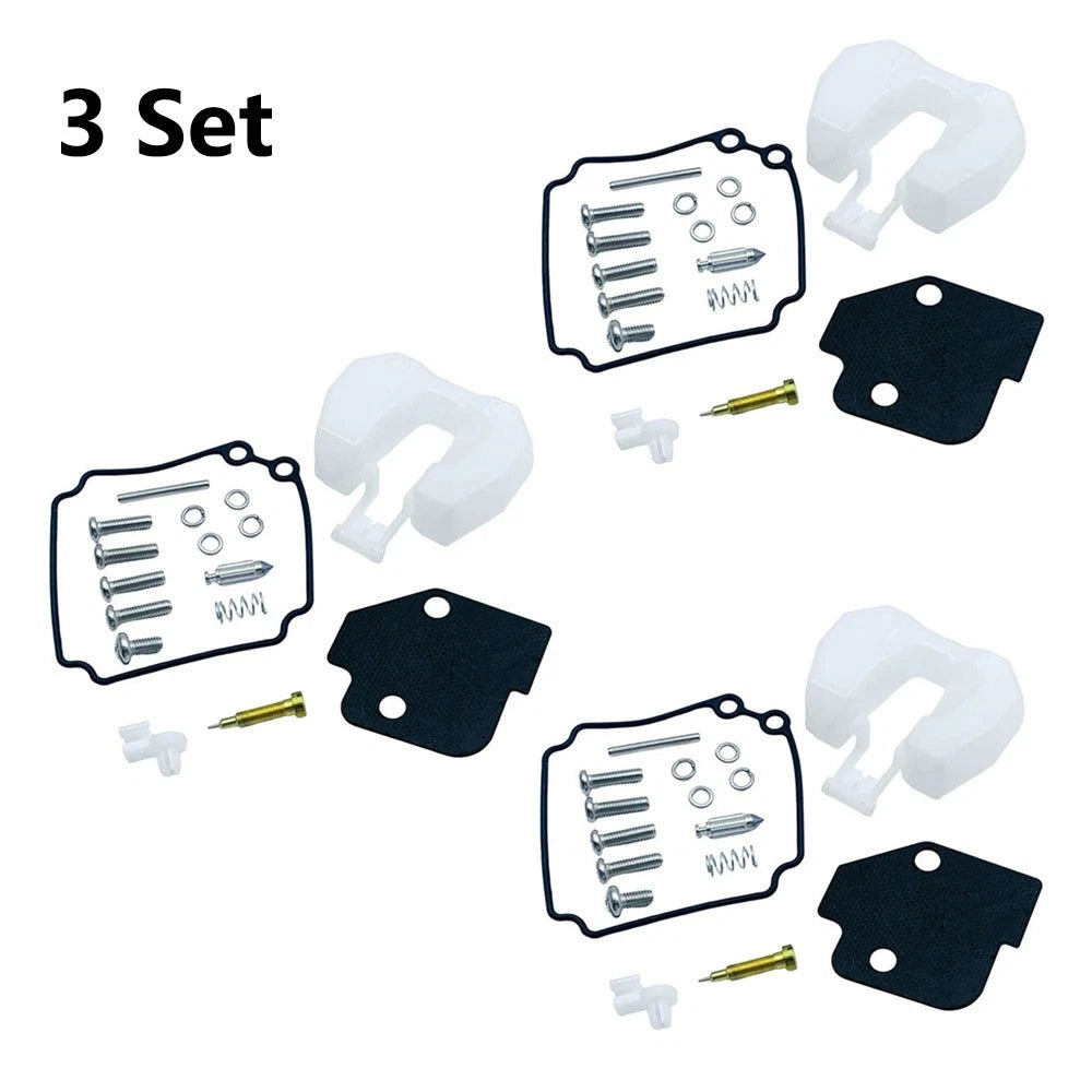 3X Carburetor Repair Kit for Yamaha 2 Stroke 25 30HP (61N-W0093-00)