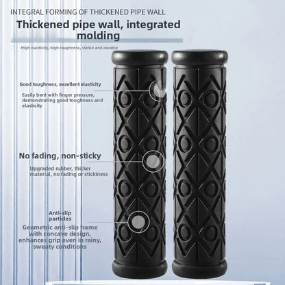 Black Bicycle Handlebar Grips 22.2mm Non-Slip for Mountain Bikes