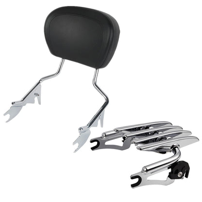 Backrest Sissy Bar & Stealth Luggage Rack for Harley Touring Road King (2009–2025)