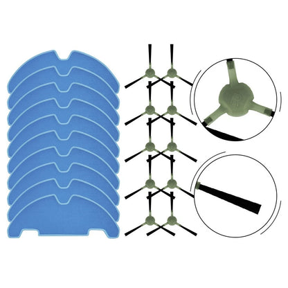 Cleaning Cloth and Side Brush Replacement Pack for Lefant M330 Pro
