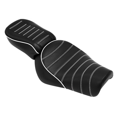 Driver & Passenger Seats for Harley Iron 883 XL883N (2016–2022) Black/White