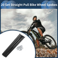 Bicycle Wheel Spokes Set Straight Pull 195mm for 14G Bike Wheels (195mm)