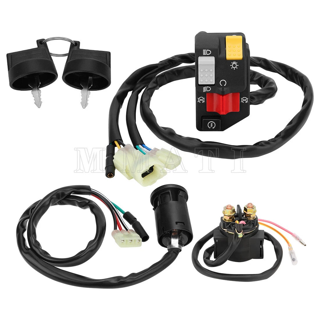 Handlebar Switch Kit w/Ignition Key Relay for Honda TRX250EX (2006–2007)