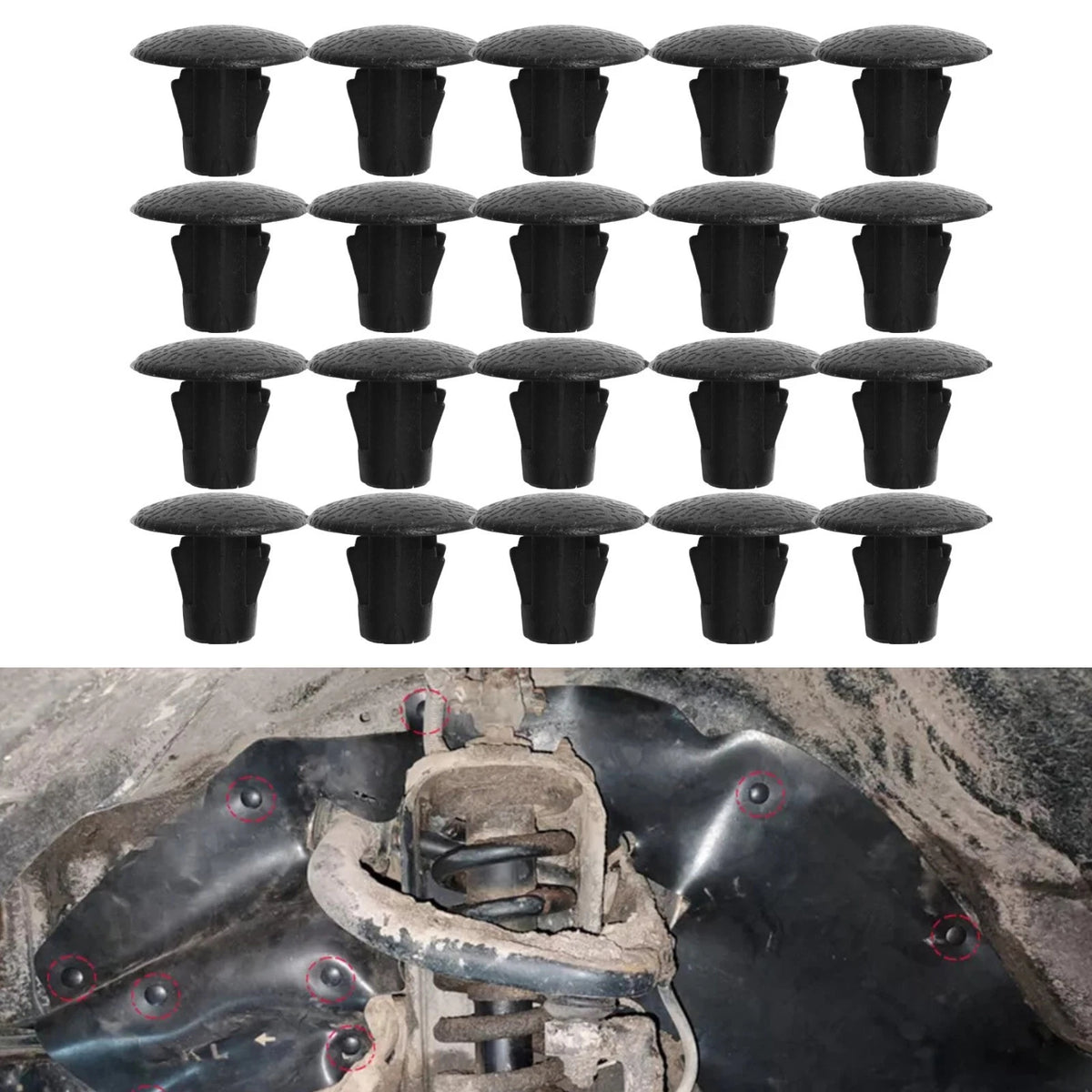 Set of 10 Fender Apron Rivets for Toyota (Multiple Models) 9046710186