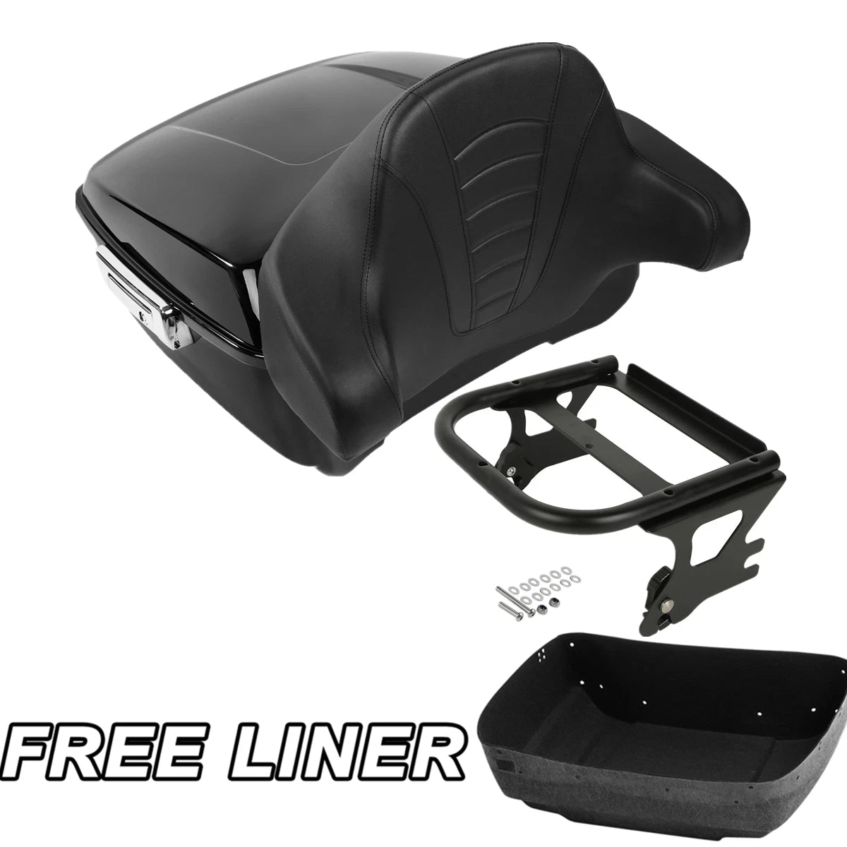2X King Trunk Mount Rack Pad for Harley Touring Road Glide King (1997–2008)
