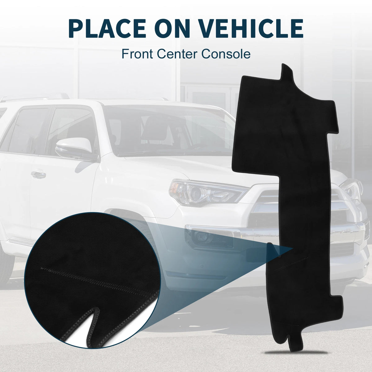 Dashboard Cover Mat for Toyota Mark X (2004–2020) - Black