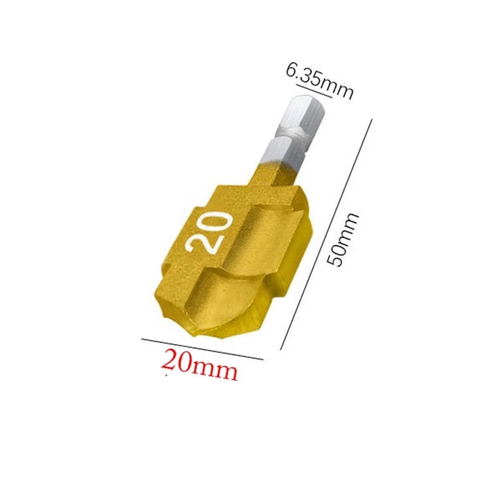 20 25 32mm PPR Step Drill Bit with Titanium Coating Hex Shank