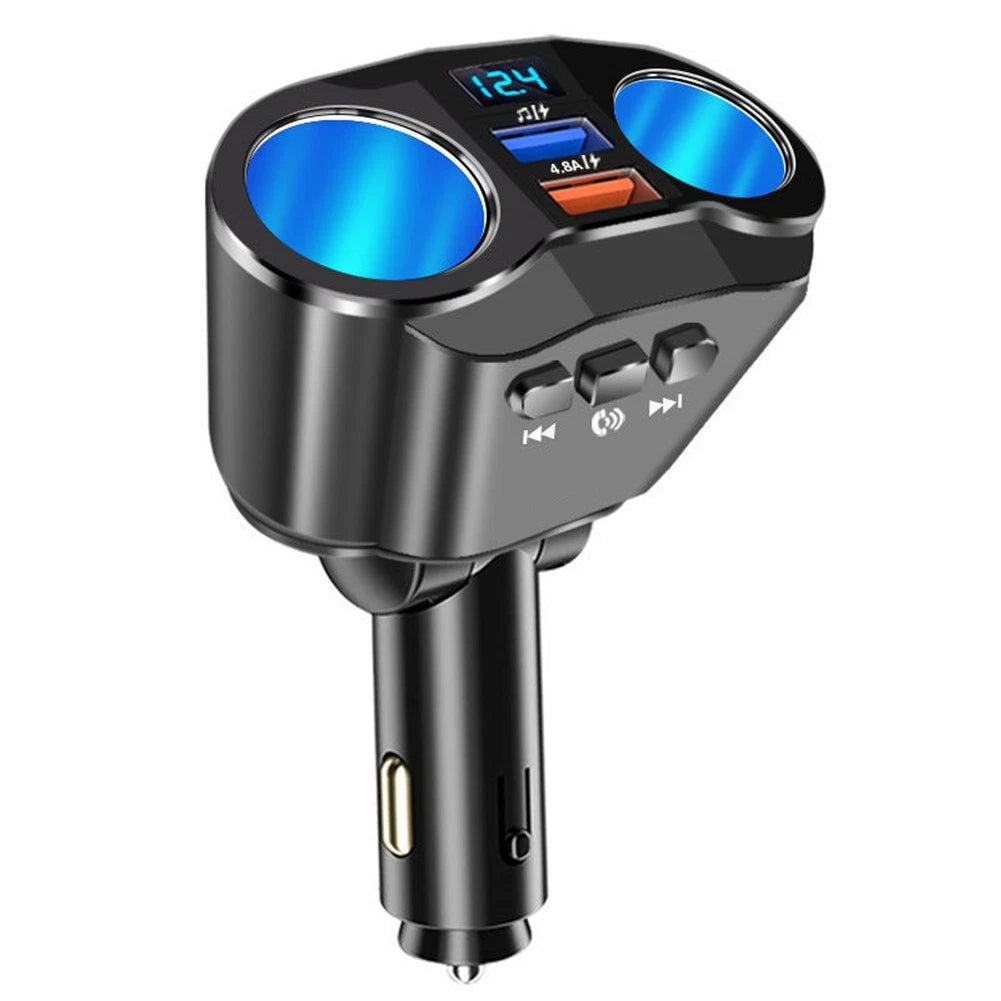 Digital LED Display Bluetooth Car Charger for Universal Use (12V/24V)