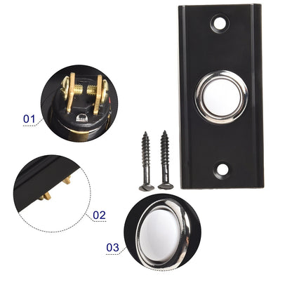 Replacement Metal Doorbell Push Button for Low Voltage Systems