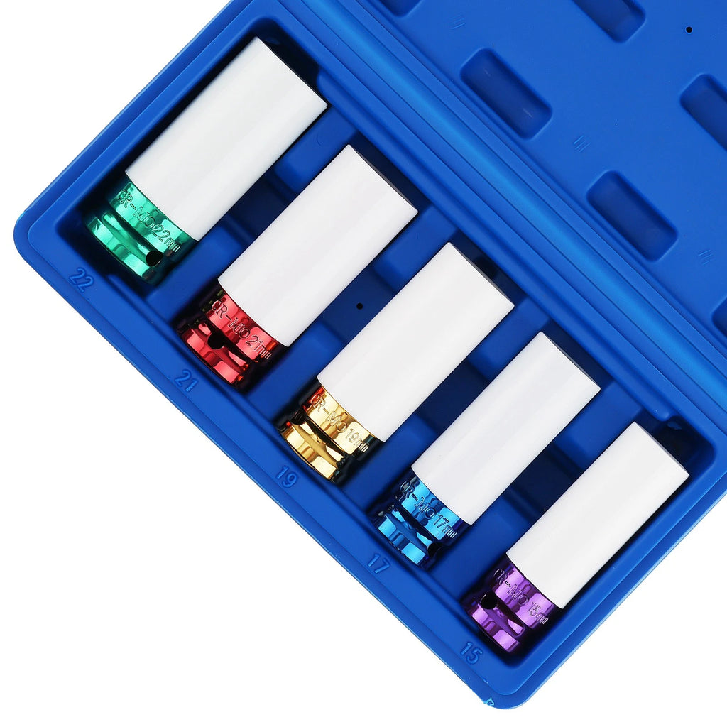 5PC Lug Nut Socket Set for Impact Wheels (Thin Wall)