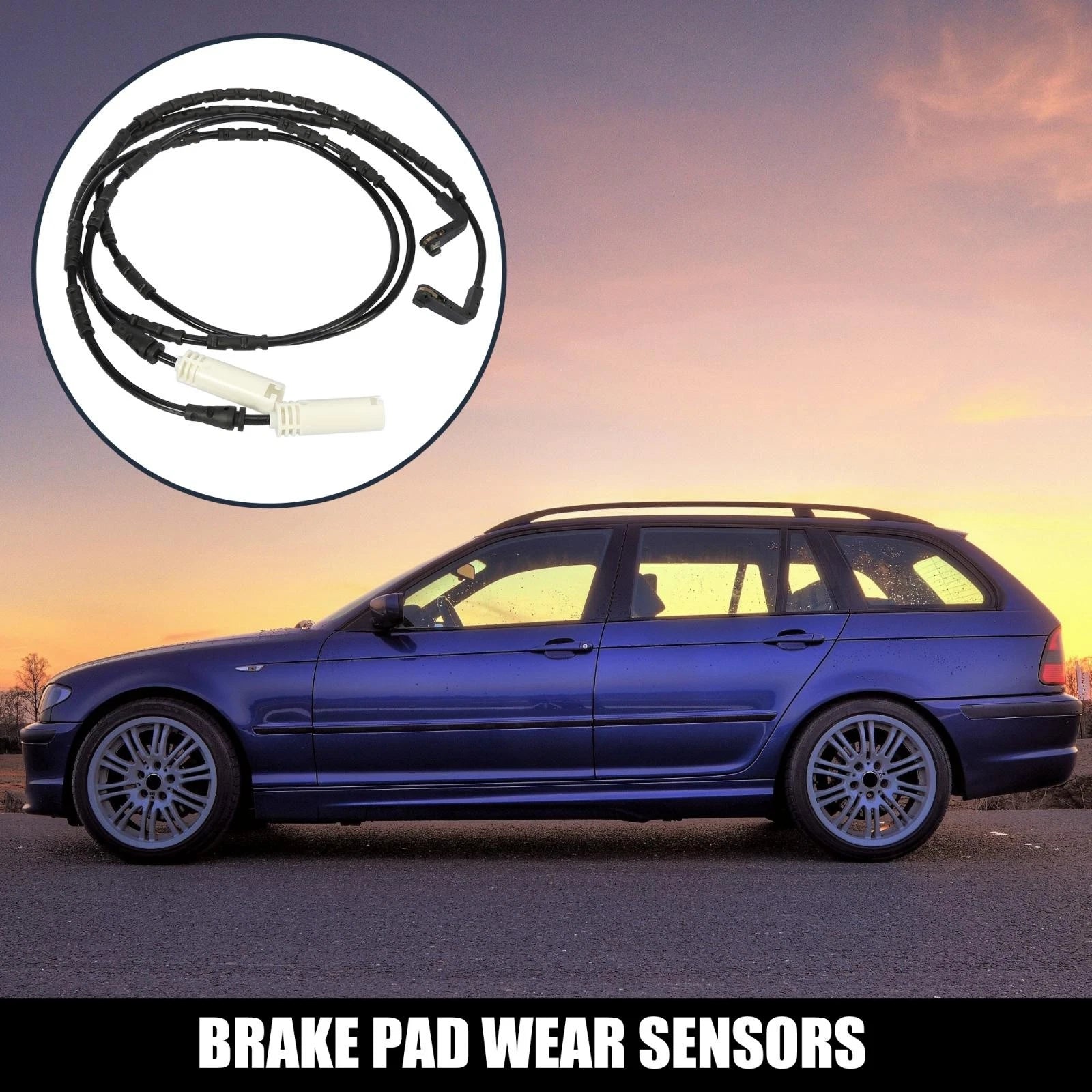 Rear Brake Pad Wear Sensor Set for BMW 335i 2007–2009