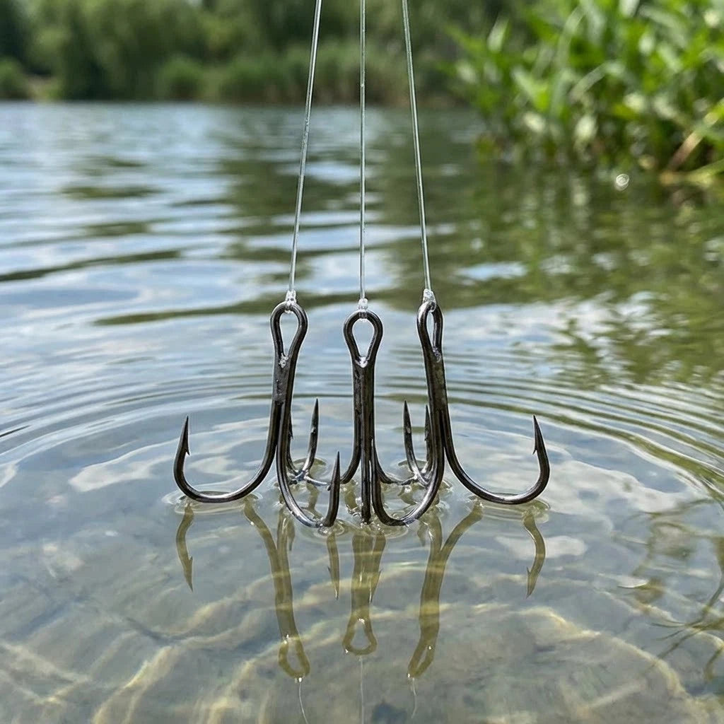 50pcs Treble Hook Set for Lure Replacement #2 to #10