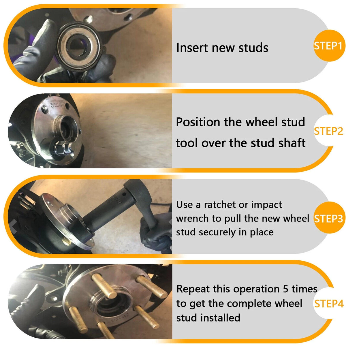 Wheel Stud Installer Tool for Truck Tire Bolts (22800)