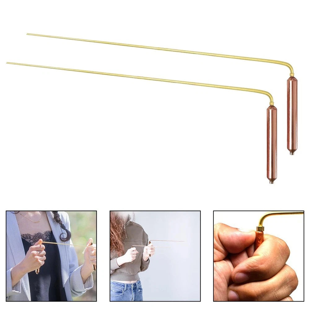 Twin Brass Dozing Rods for Treasure Hunting