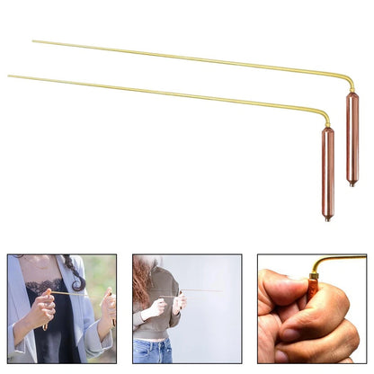 Twin Brass Dozing Rods for Treasure Hunting