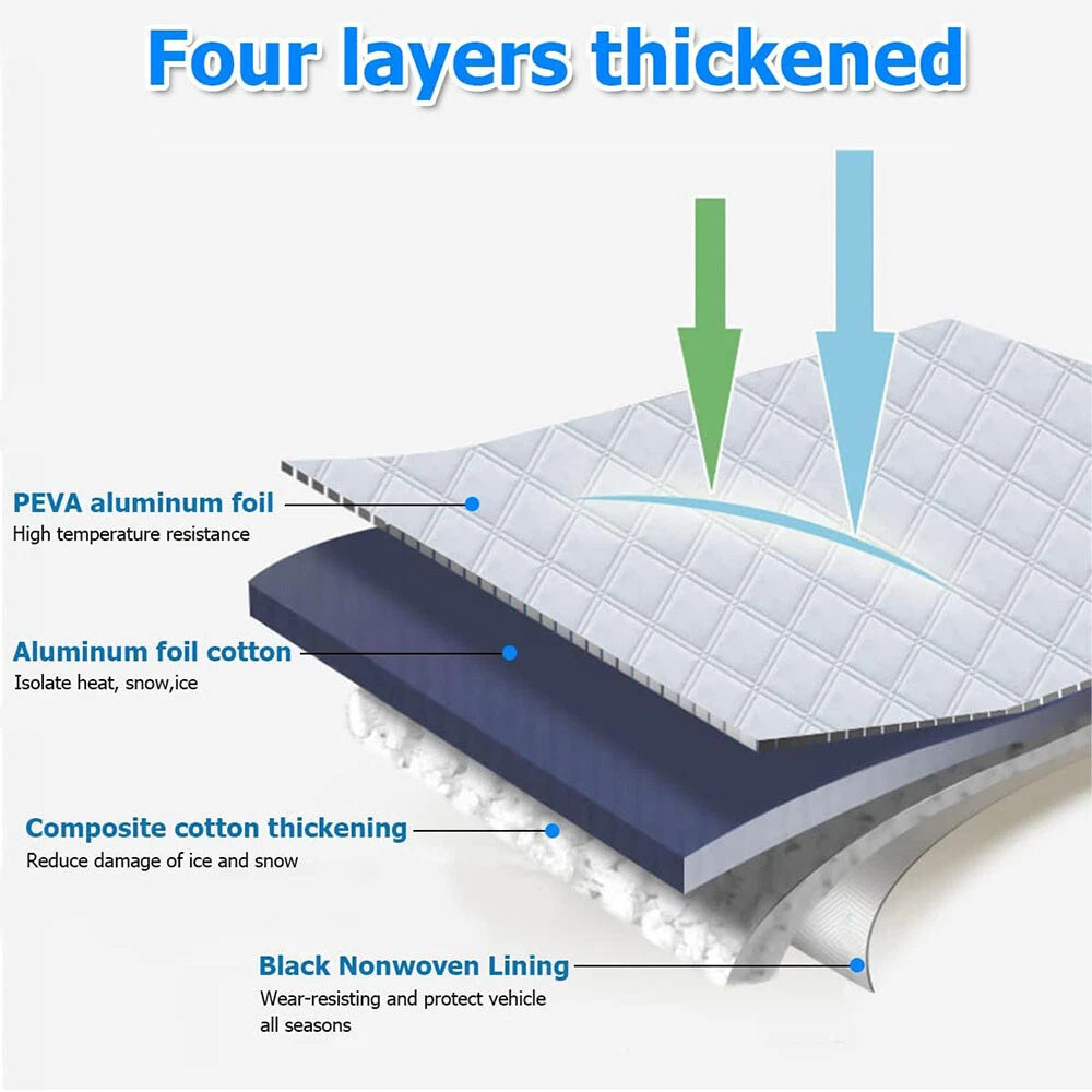 Windshield Cover with Side Mirror Covers for