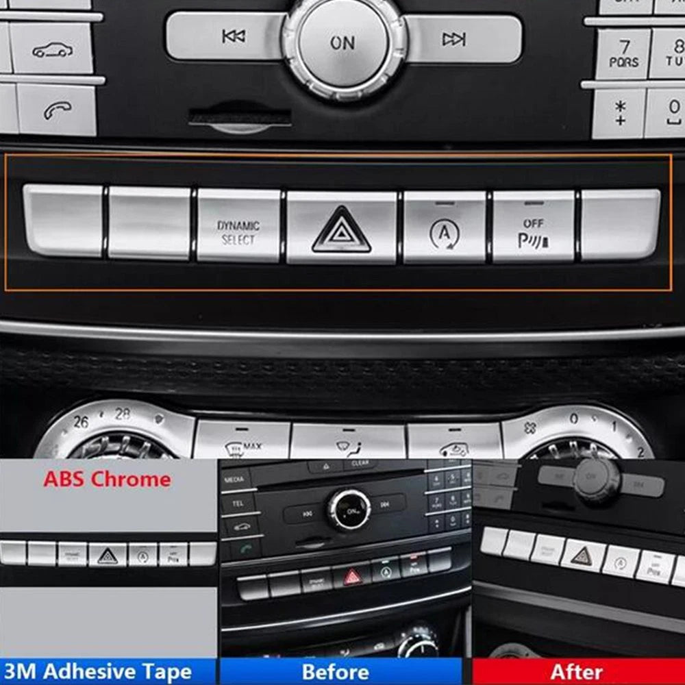 For Mercedes Benz W176 W246 C117 X156 CD Panel Function Switch Cover Decor Trim