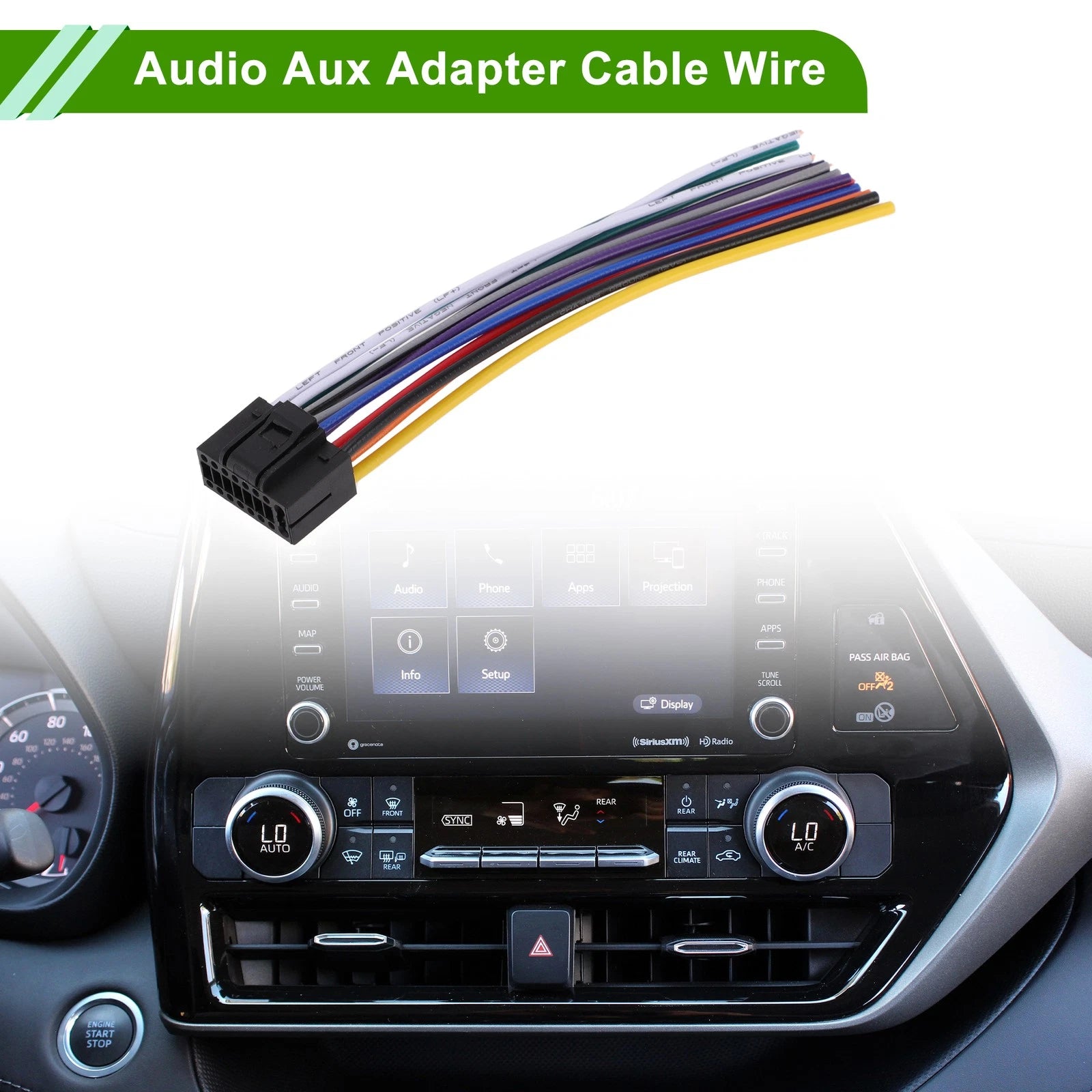 Audio Aux Adapter Cable for Kenwood KDC-138 (2013–2013)