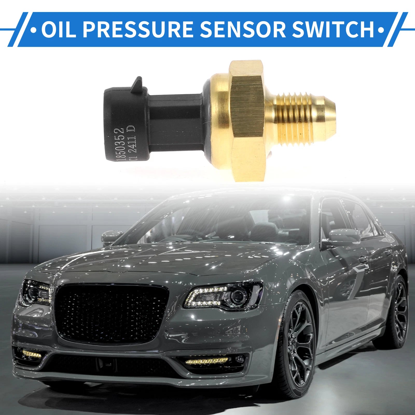 Engine Oil Pressure Sensor for Ford Powerstroke (Metal, Black)