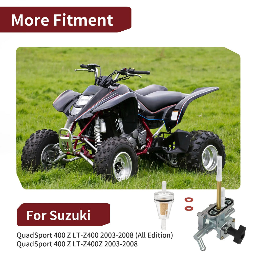 Fuel Petcock Valve Kit for Suzuki Quadsport Z400 LTZ400 (2003–2008)
