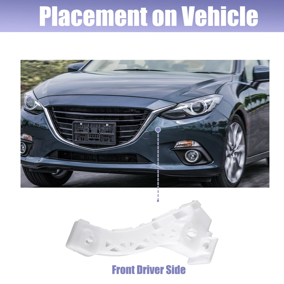 Front Left Bumper Mounting Bracket No.BN8V500T1C for Mazda 3 (2004–2009)