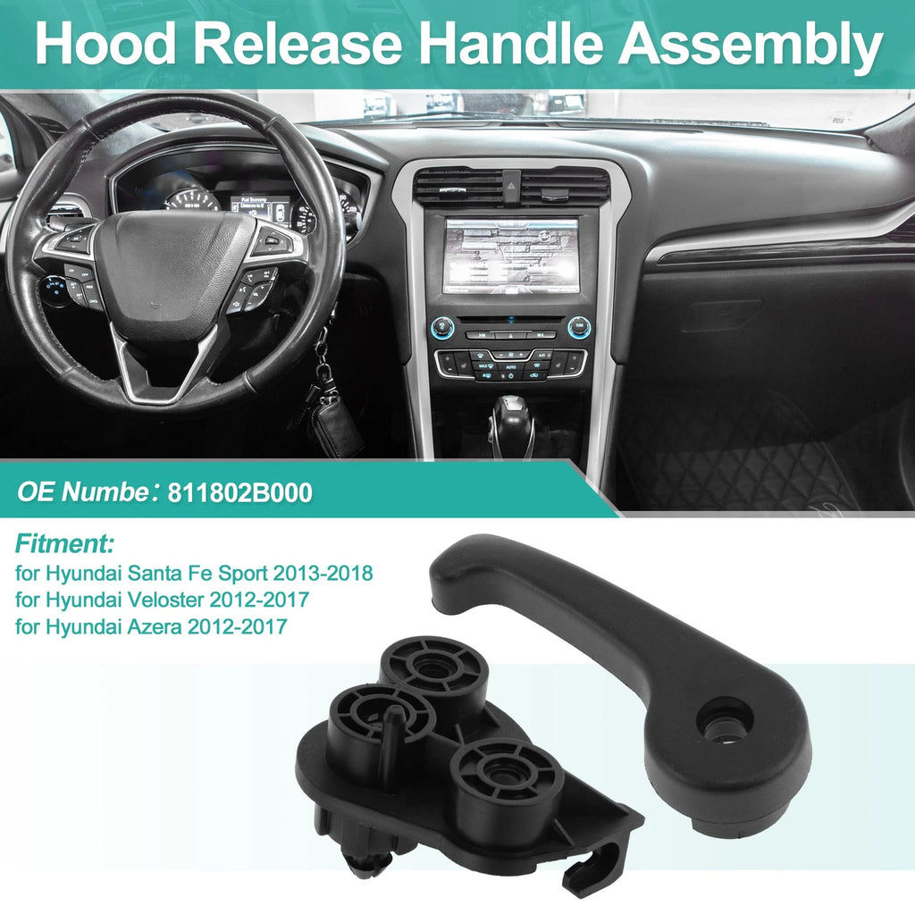 Hood Latch Release Handle Replacement for Hyundai Santa Fe Sport (2013–2018)