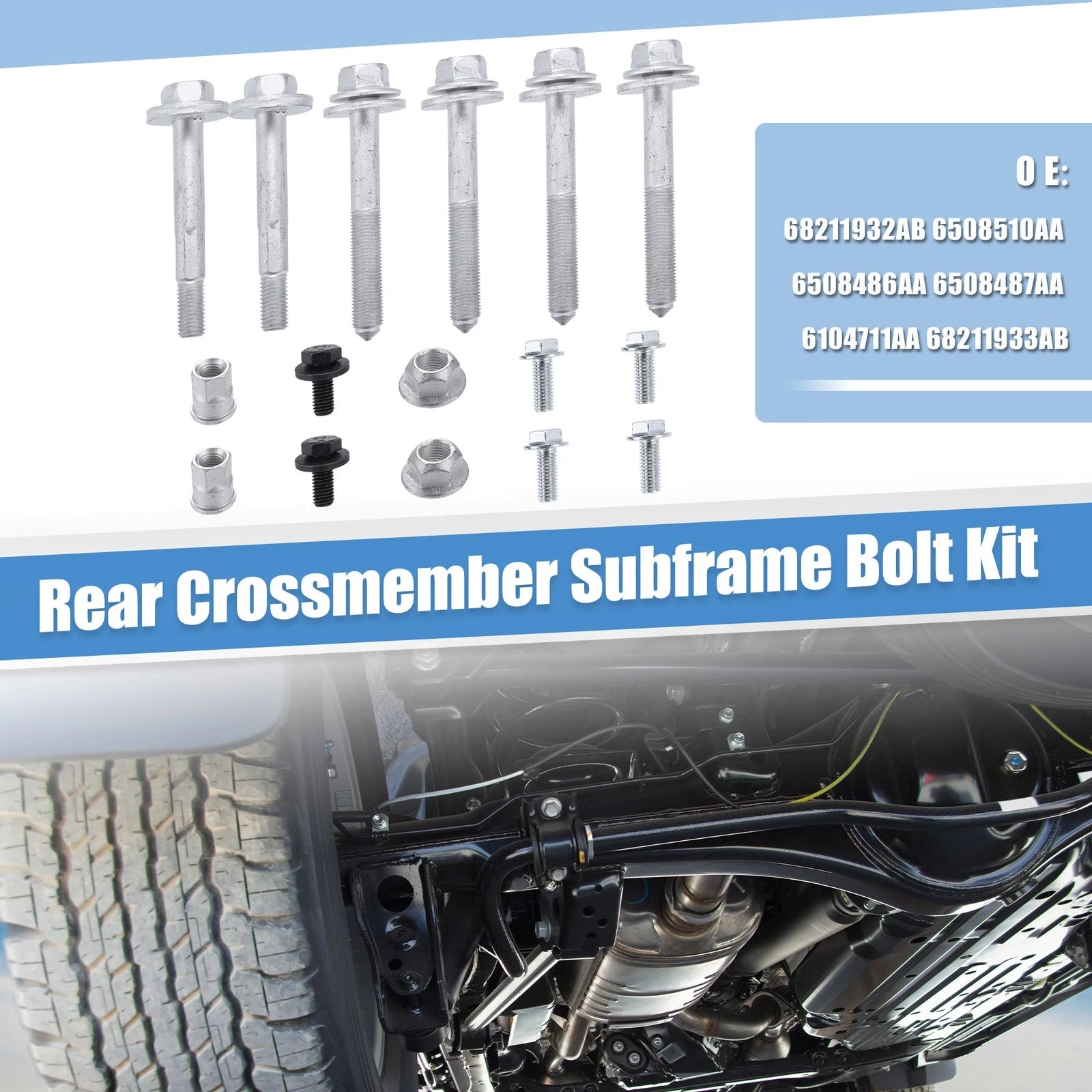 Rear Crossmember Subframe Bolt Replacement Set for Jeep Compass Patriot (2007–2017)