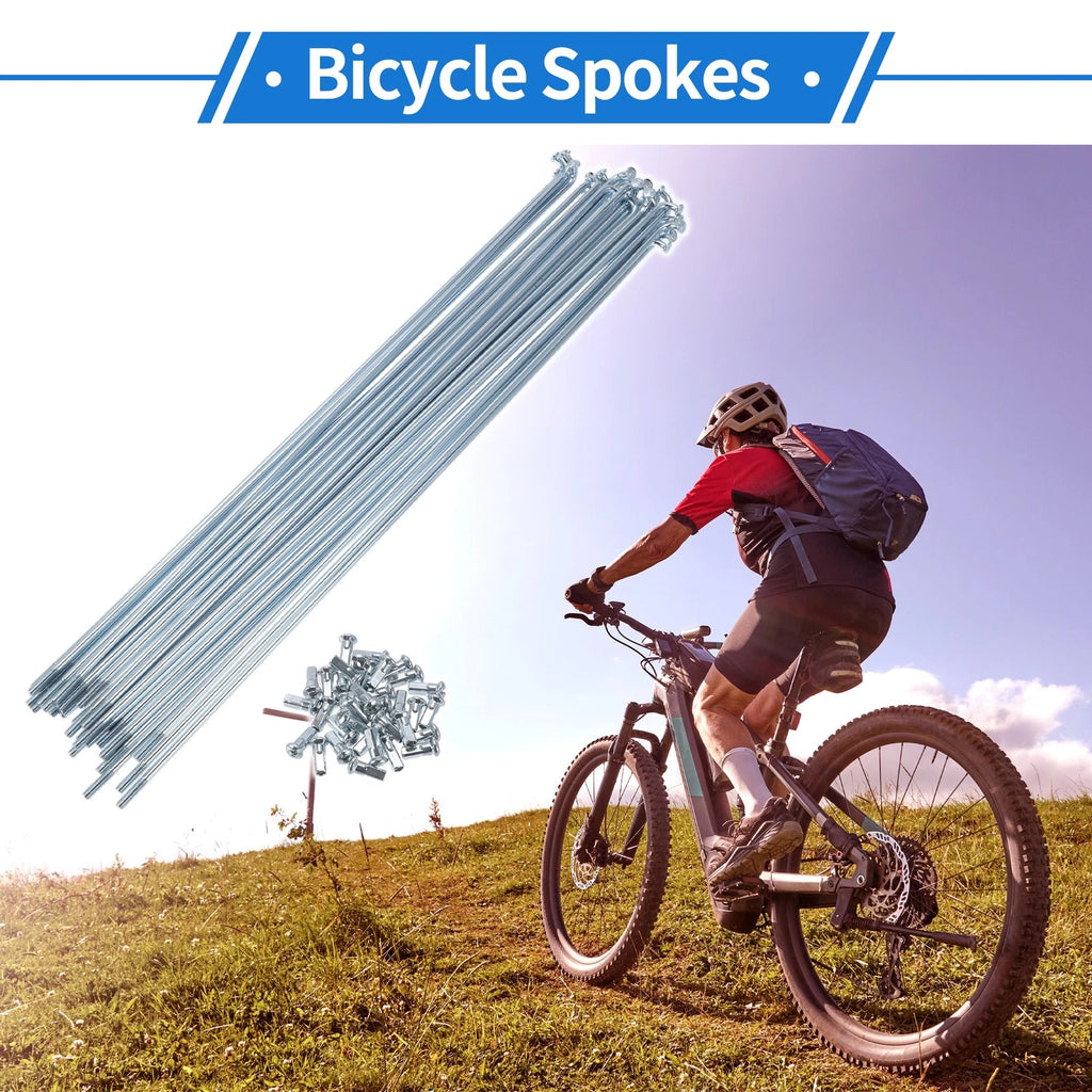 Bicycle Spokes Nipple Set 12G 270mm Galvanized Steel Universal for Car
