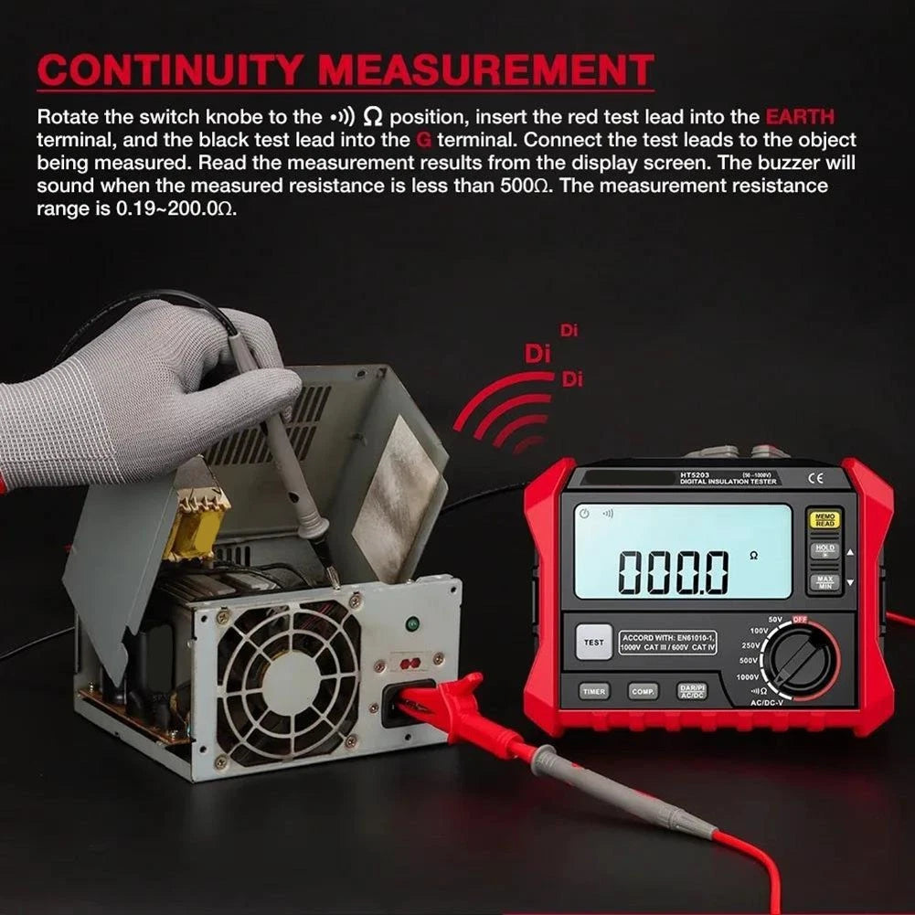 HT5203 Multifunction Insulation Tester for Voltage and Continuity Tests