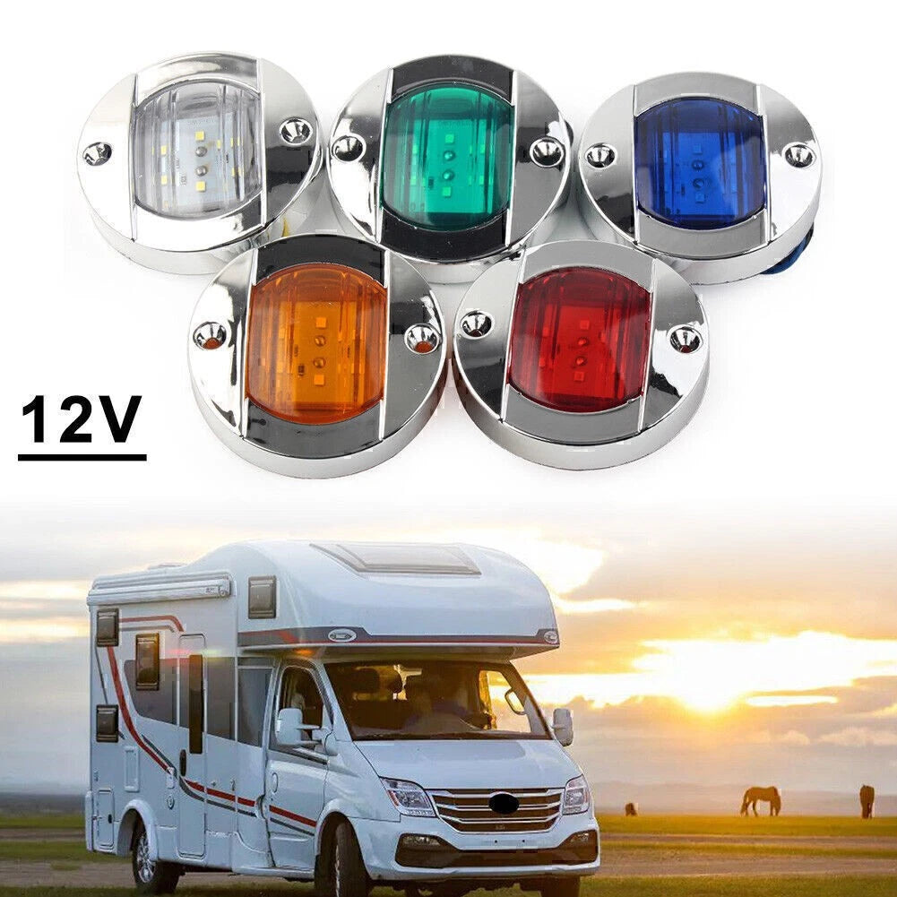 1PC Round 12V LED Side Marker Trailer Lights For Truck Trailer RV Boat