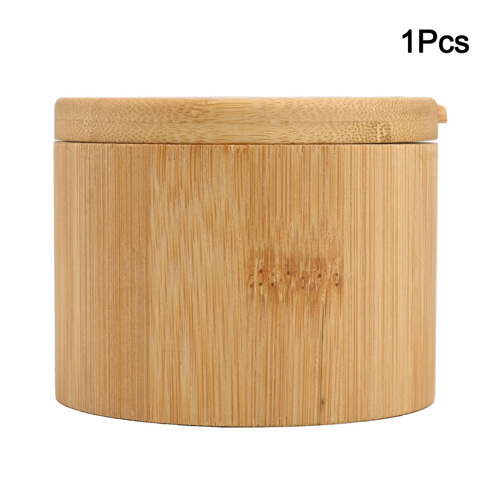 Salt Cellar with Magnetic Lid and Scoop Tool for Kitchen Use