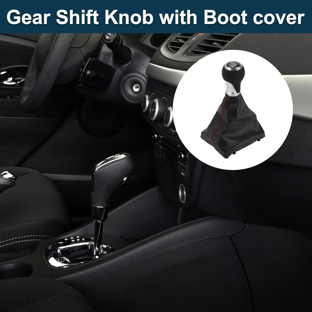 6 Speed Shift Knob with Boot Cover Replacement for Audi A5 (2007–2017)