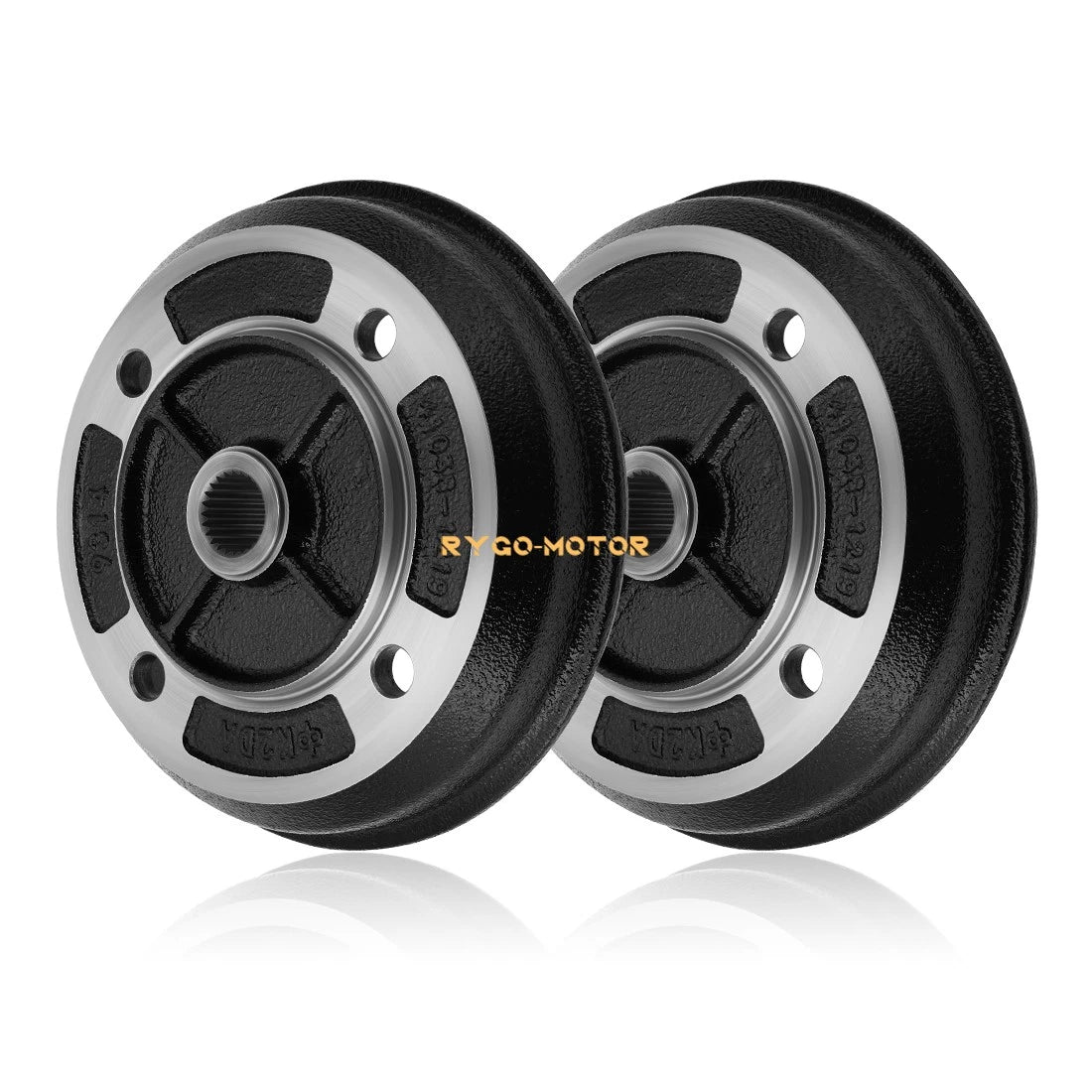 2 Rear Brake Drums with Bearing for Kawasaki Mule (41038-1226)